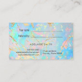 FAUX holografische opaal steen textuur verwijzing Visitekaartje (Achterkant)