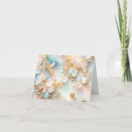 Faux Holografische Opal Moonstone Gouden Vlinder Kaart