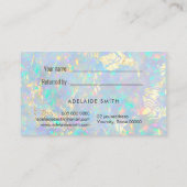 FAUX holografische opale textuur verwijzing Visitekaartje (Achterkant)