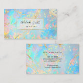 FAUX holografische opale textuur Visitekaartje (Voorkant / Achterkant)