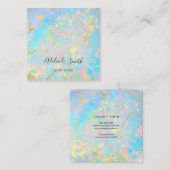 FAUX holografische optische steentextuurachtergron Vierkante Visitekaartje (Voorkant / Achterkant)