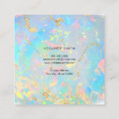 FAUX holografische optische steentextuurachtergron Vierkante Visitekaartje (Achterkant)