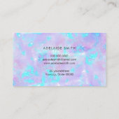 · FAUX holografische paarse opaalsteen Visitekaartje (Achterkant)