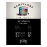 Faux Holografische Regenboog Glitter Cake Bakkerij