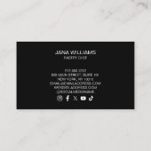 Faux Holografische Regenboog Glitter Cake Bakkerij Visitekaartje (Achterkant)