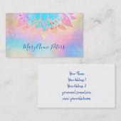 · FAUX holografische regenboog pastel kleuren Visitekaartje (Voorkant / Achterkant)