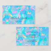 FAUX-holografische roze roze turquoise Visitekaartje (Voorkant / Achterkant)