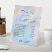 FAUX holografische stijl prijslijst Pedestal Sign Reclamebord Met Voetstuk (Insitu)