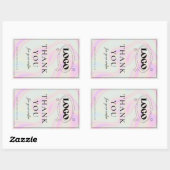 Faux Holografische Zakelijke Logo Box Seal Sticker (Vel)