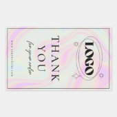 Faux Holografische Zakelijke Logo Box Seal Sticker (Voorkant)