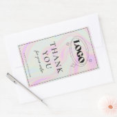 Faux Holografische Zakelijke Logo Box Seal Sticker (Envelop)