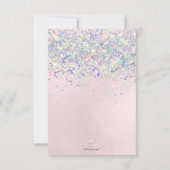Faux Hologram Sweet 16 Studded Diamond Blush Kaart (Achterkant)