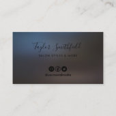 Faux Holographic Black Custom Loyalty Kaart Visitekaartje (Achterkant)