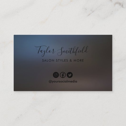 Faux Holographic Black Custom Loyalty Kaart Visitekaartje (Achterkant)