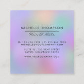 Faux Holographic Boho Vierkante Visitekaartje (Achterkant)