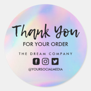 Faux Holographic Business - Aangepast Ronde Sticker