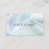 Faux Holographic Cadeaubon Visitekaartje (Voorkant)