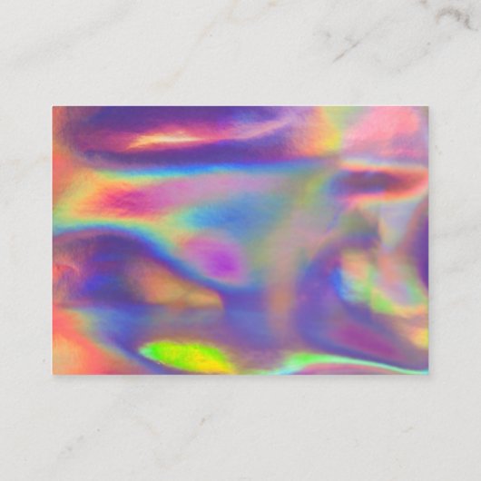 Faux Holographic Calligraphy Colorful Media Insert Visitekaartje (Achterkant)