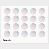 Faux Holographic Custom Classic Round Sticker (Vel)