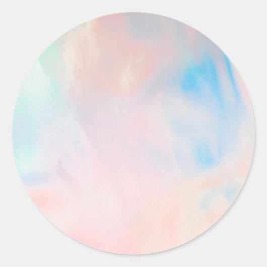 Faux Holographic Custom Classic Round Sticker (Voorkant)