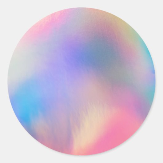 Faux Holographic Custom Classic Round Sticker (Voorkant)
