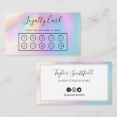 Faux Holographic Custom Loyalty Kaart Visitekaartje (Voorkant / Achterkant)