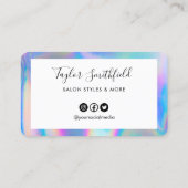 Faux Holographic Custom Loyalty Kaart Visitekaartje (Achterkant)