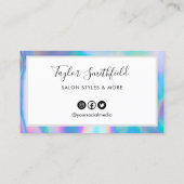 Faux Holographic Custom Loyalty Kaart Visitekaartje (Achterkant)