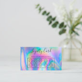 Faux Holographic Custom Loyalty Kaart Visitekaartje (Staand voorkant)