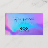 Faux Holographic Custom Loyalty Kaart Visitekaartje (Achterkant)