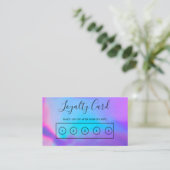 Faux Holographic Custom Loyalty Kaart Visitekaartje (Staand voorkant)