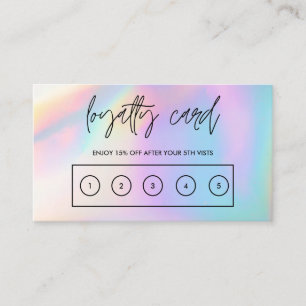 Faux Holographic Custom Loyalty Kaart Visitekaartje