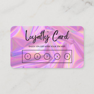 Faux Holographic Custom Loyalty Kaart Visitekaartje