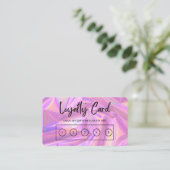 Faux Holographic Custom Loyalty Kaart Visitekaartje (Staand voorkant)
