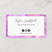 Faux Holographic Custom Loyalty Kaart Visitekaartje (Achterkant)