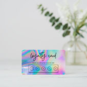 Faux Holographic Custom Loyalty Kaart Visitekaartje (Staand voorkant)