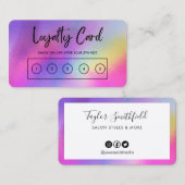 Faux Holographic Custom Loyalty Kaart Visitekaartje (Voorkant / Achterkant)