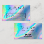 Faux Holographic Custom Loyalty Kaart Visitekaartje (Voorkant / Achterkant)
