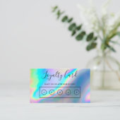 Faux Holographic Custom Loyalty Kaart Visitekaartje (Staand voorkant)