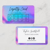 Faux Holographic Custom Loyalty Kaart Visitekaartje (Voorkant / Achterkant)