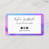 Faux Holographic Custom Loyalty Kaart Visitekaartje (Achterkant)