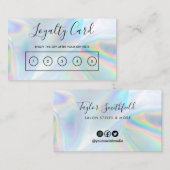 Faux Holographic Custom Loyalty Kaart Visitekaartje (Voorkant / Achterkant)