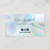 Faux Holographic Custom Loyalty Kaart Visitekaartje (Achterkant)