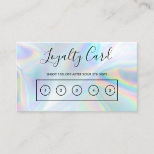 Faux Holographic Custom Loyalty Kaart Visitekaartje
