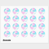 Faux Holographic Custom Ronde Sticker (Vel)