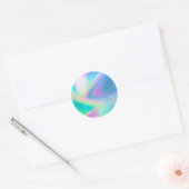 Faux Holographic Custom Trendy Classic Round Stick Ronde Sticker (Envelop)