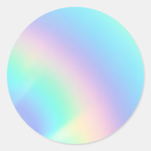 Faux Holographic Custom Trendy Classic Round Stick Ronde Sticker