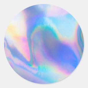 Faux Holographic Custom Trendy Ronde Sticker