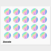 Faux Holographic Custom Trendy Ronde Sticker (Vel)