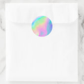 Faux Holographic Custom Trendy Ronde Sticker (Tas)